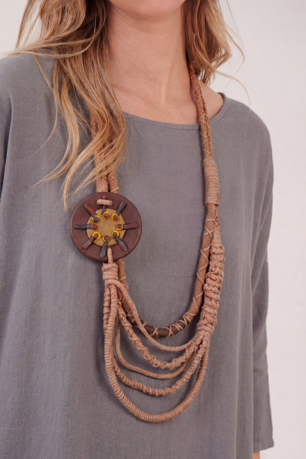 Handmade Colorful Rope Necklace Yacamim #995