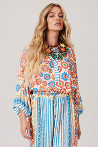 Pira Omomba''e Yacamim K3 Wide Blue Tunic
