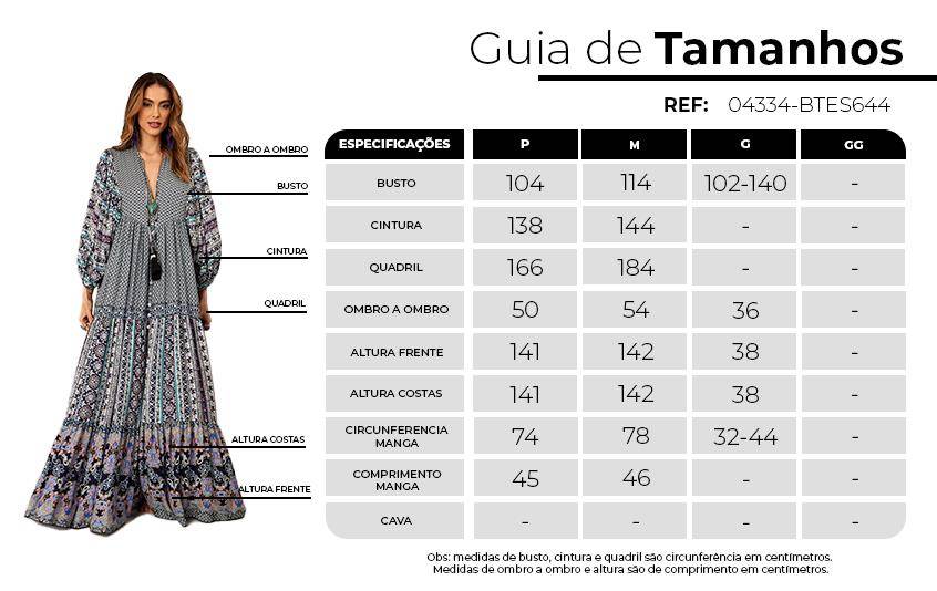 Yacamim Patchwork Blue Long Chemise Dress with Puffed Long Sleeves