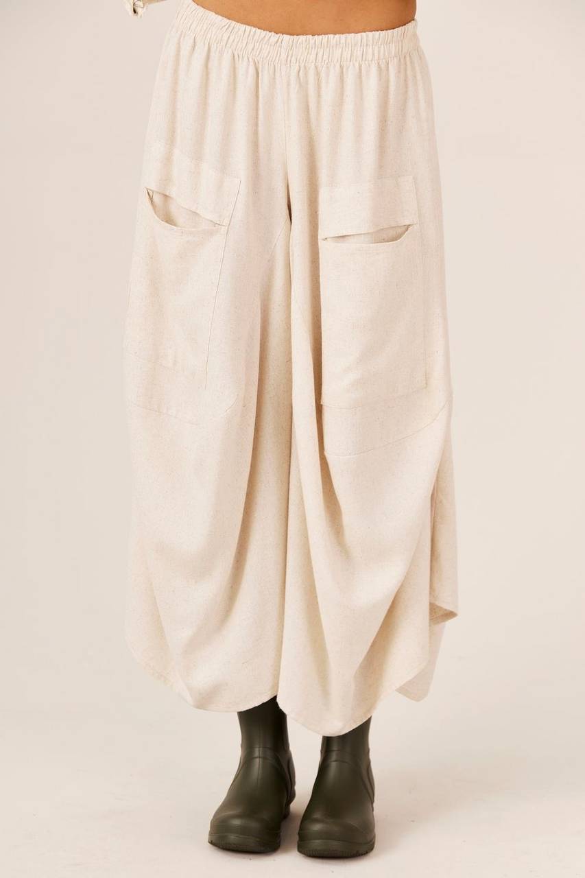 Yacamim H9 Beige Sarouel Culottes