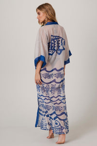 Long Tulle Kimono "Pira Omomba'e Yacamim" Collection K6