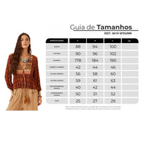 Dark Orange Printed Yacamim Blouse B5