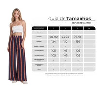 Calça Pantalona Azul Marinho E Vermelha Listrada Yacamim S6