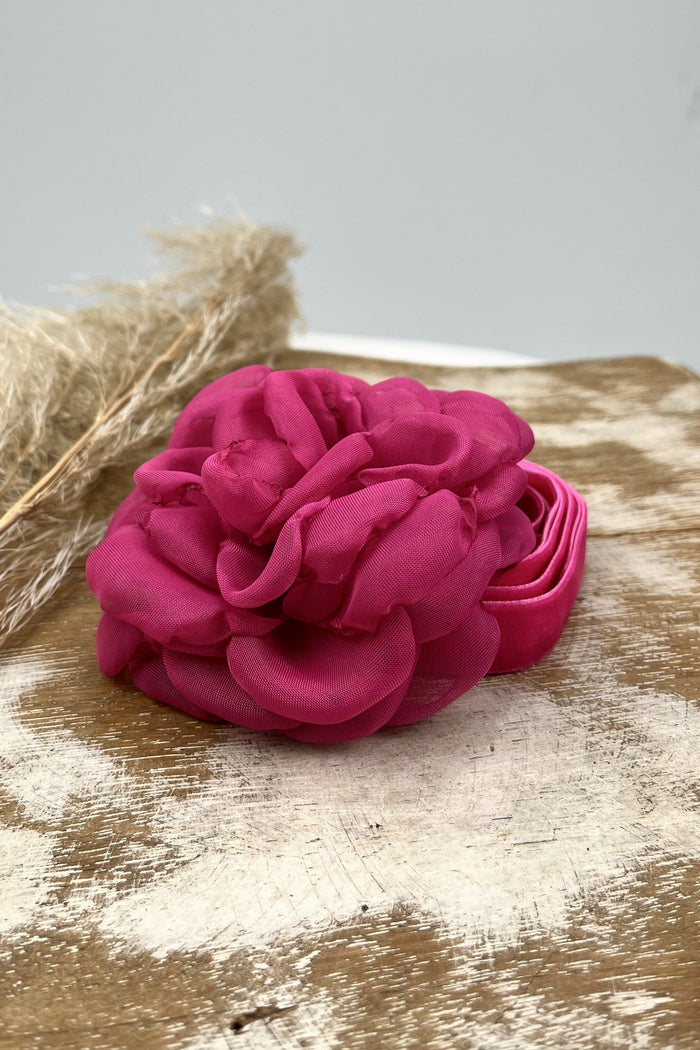 Pink Flower Choker Necklace #34