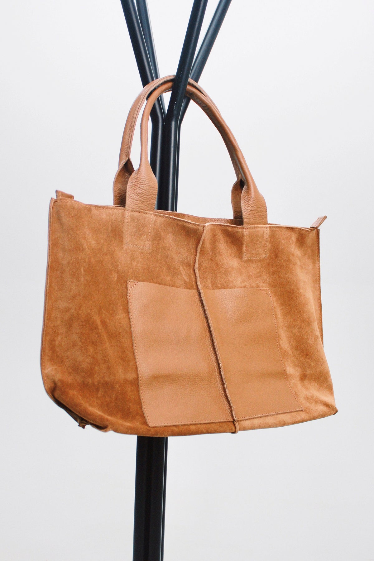 Yacamim Caramel Leather Bag with Straps #427
