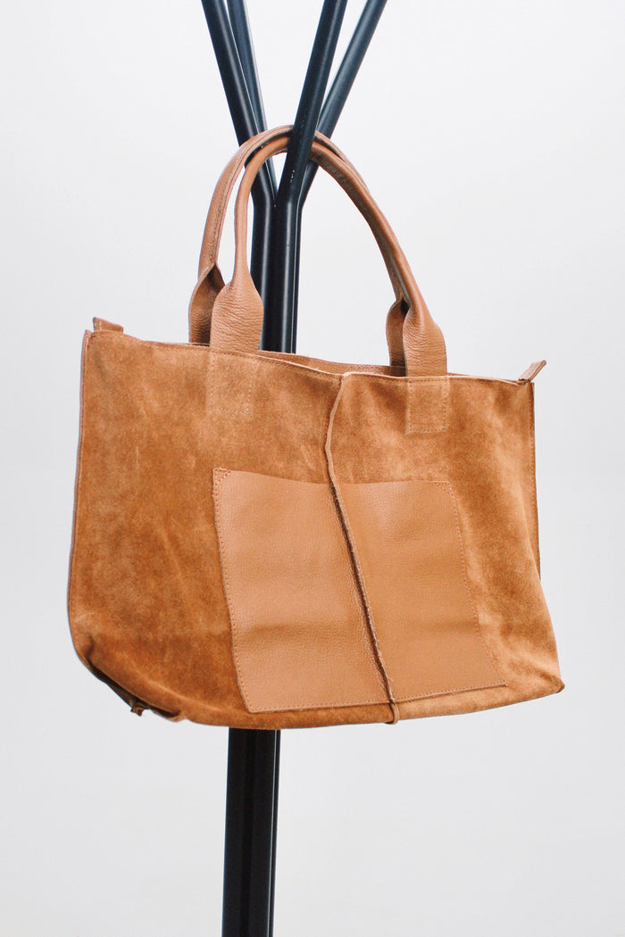 Yacamim Caramel Leather Bag with Straps #427