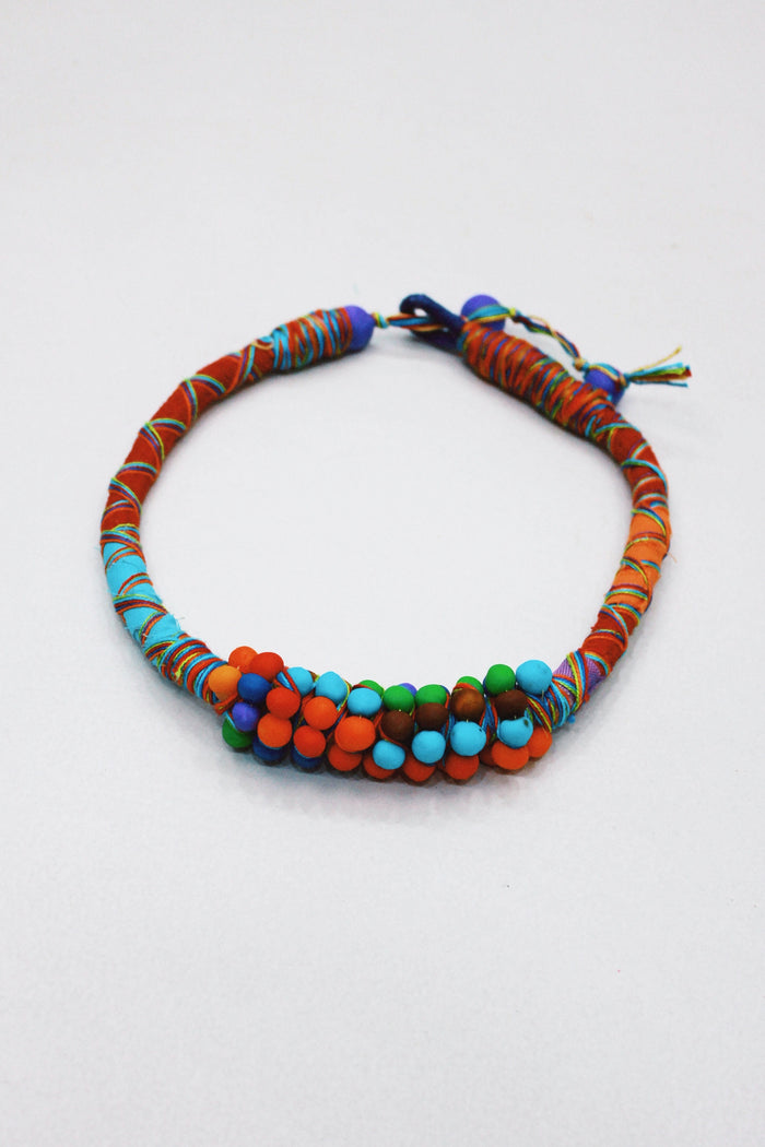 Colar Artesanal De Cordas Coloridas Yacamim #418