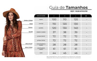 Wide Terracotta Button-Up Blouse with Paisley Print Yacamim B7