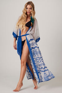 Long Tulle Kimono "Pira Omomba'e Yacamim" Collection K6