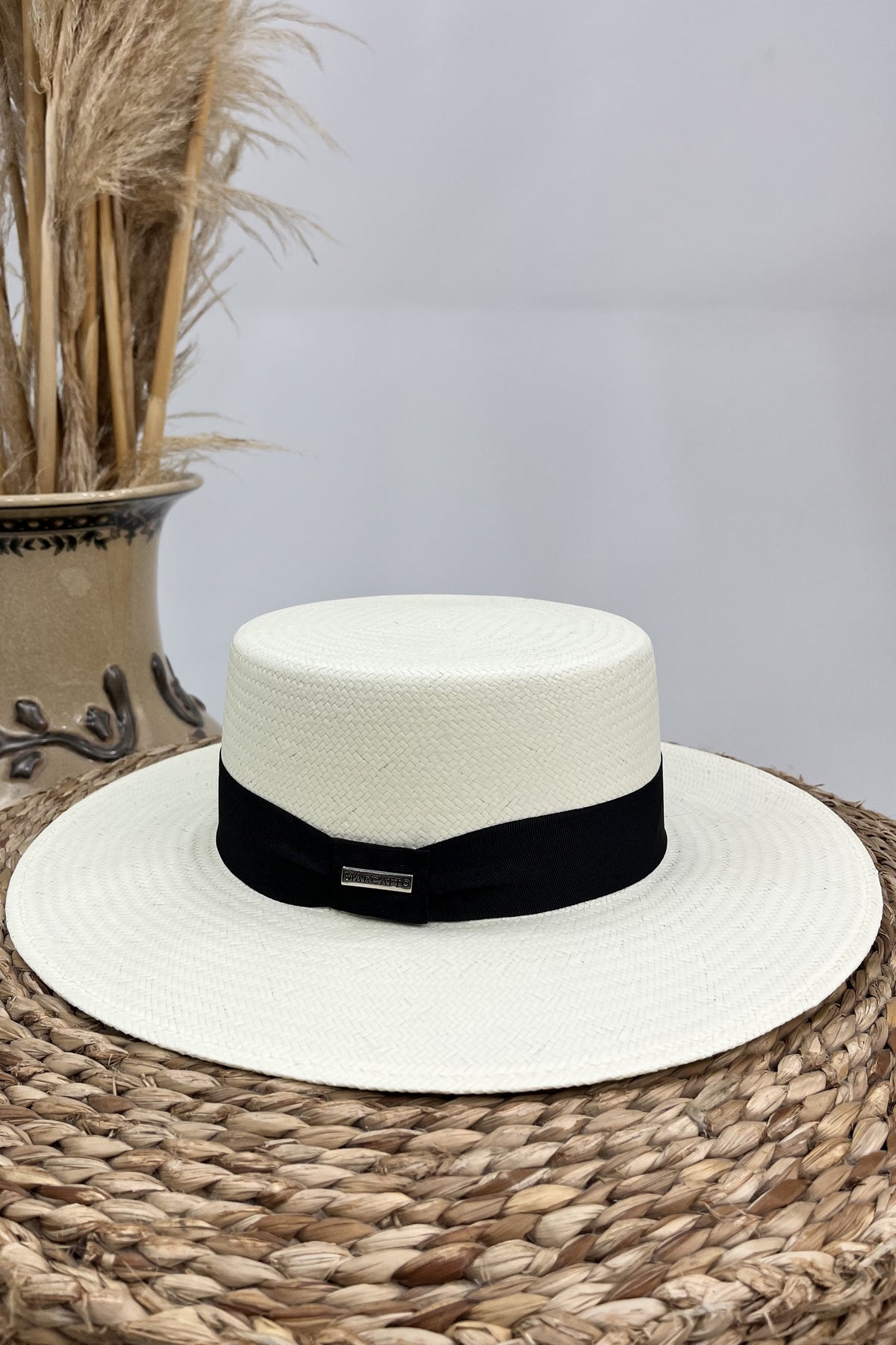 Yacamim #3 Marcatto Straw Hat with Black Band