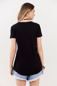 Basic Black Blouse Yacamim B7