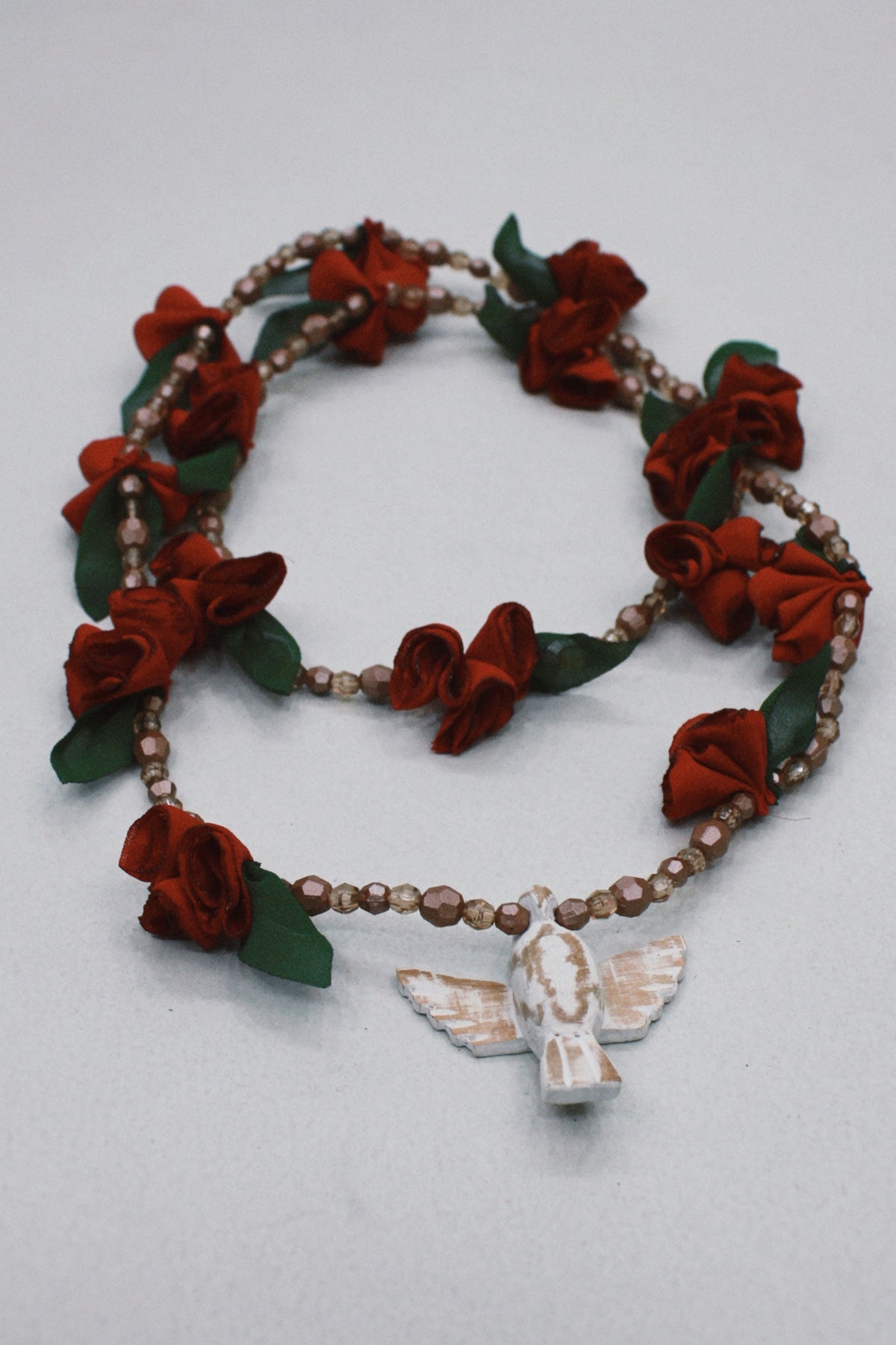 Holy Spirit Necklace Pink Flowers Yacamim #500