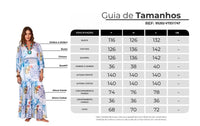 Vestido Longo De Tule Azul  Estampado Yacamim D12