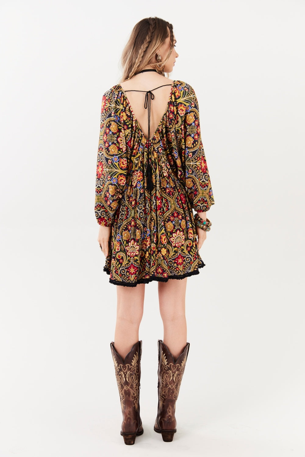 Paisley Print Yacamim C27 Short Dress