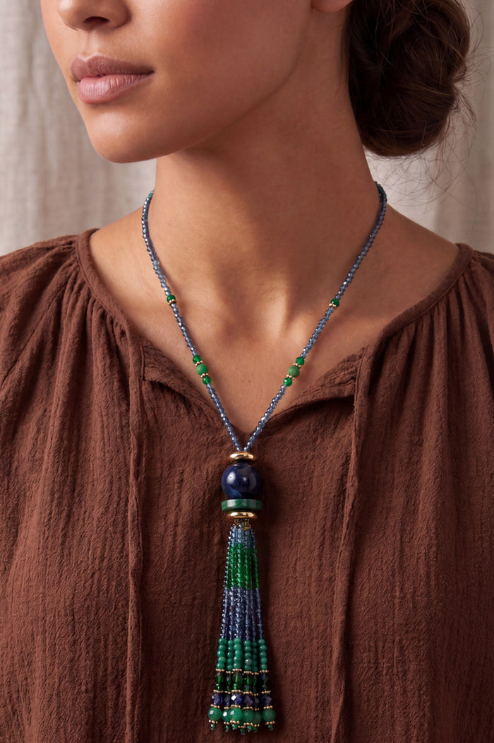 Necklace with Pendants and Beads #1026