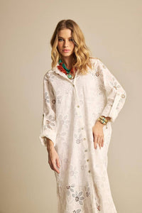 White Broderie Long Chemise Yacamim N4