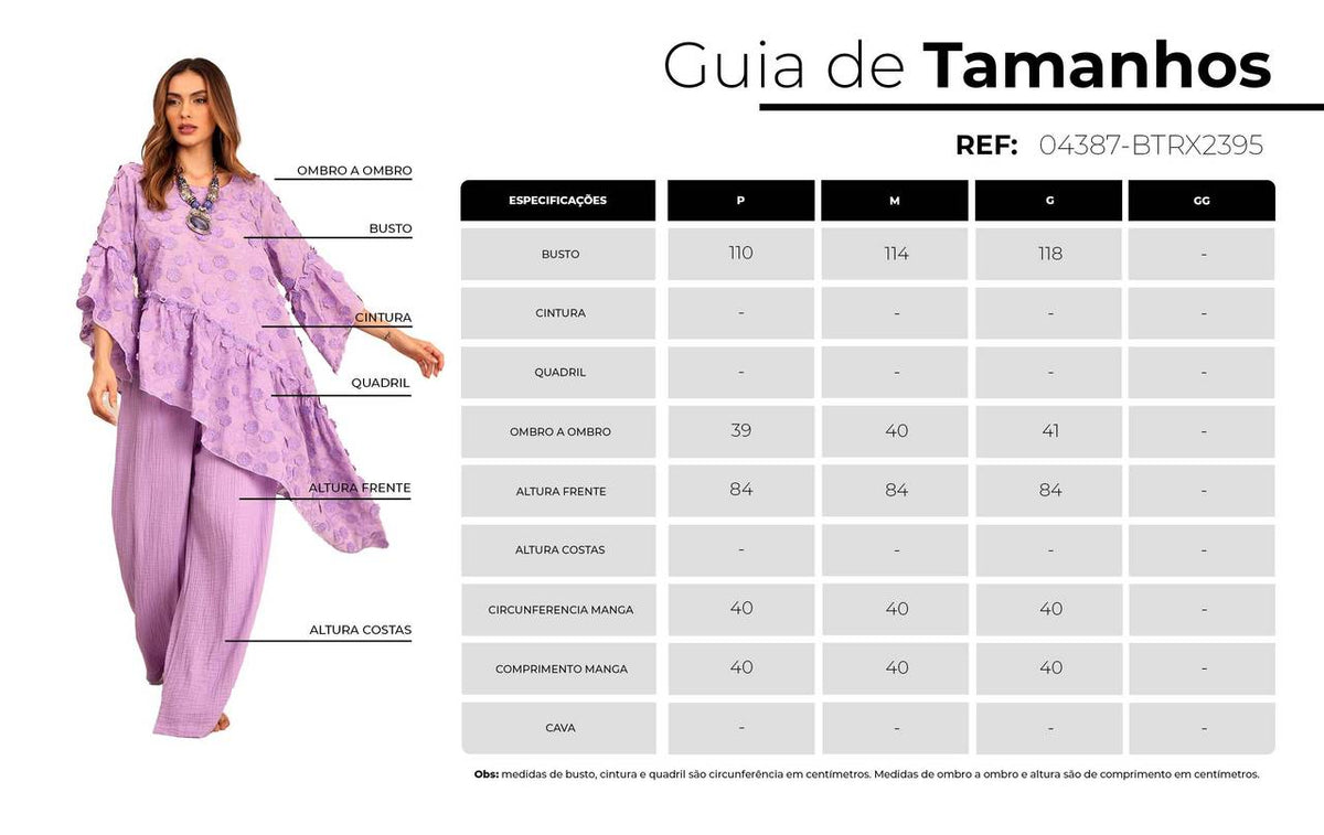 Yacamim Lilac 3/8 Sleeve Crossover Tunic B6