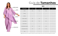 Yacamim Lilac 3/8 Sleeve Crossover Tunic B6