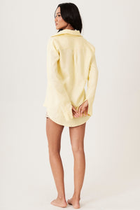 100% Linen Cambric Yellow Yacamim Shirt A1/2