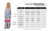 Yacamim A9 Blue Araras Print Wide-Leg Pants with Back Pockets