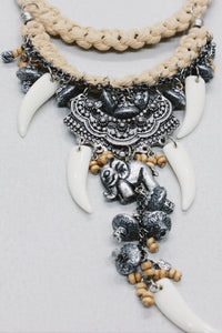 Handcrafted Necklace with Mix of Yacamim Metal Pendants #624