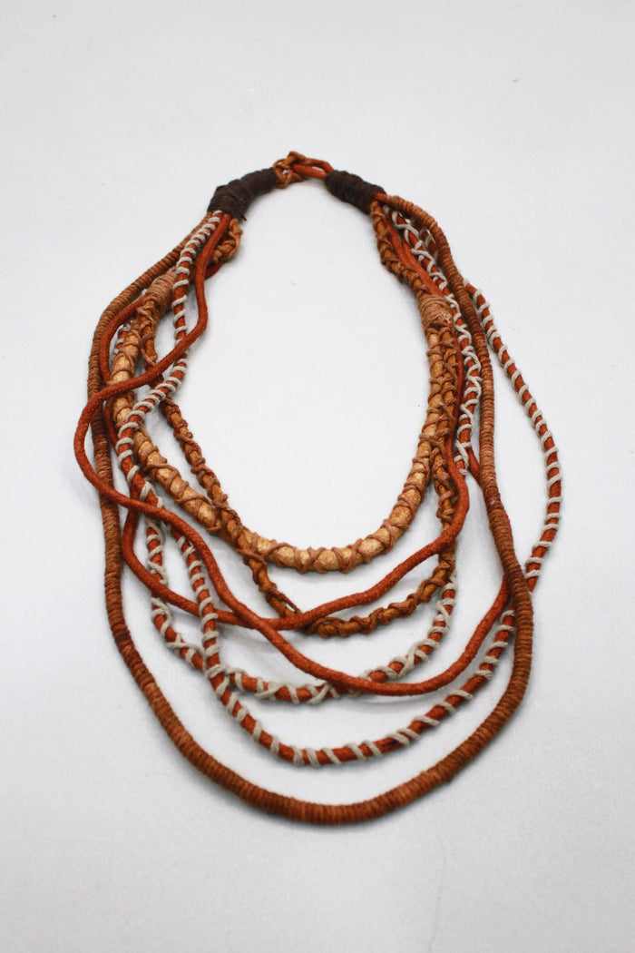 Handcrafted Yacamim Brown Rope Necklace #411