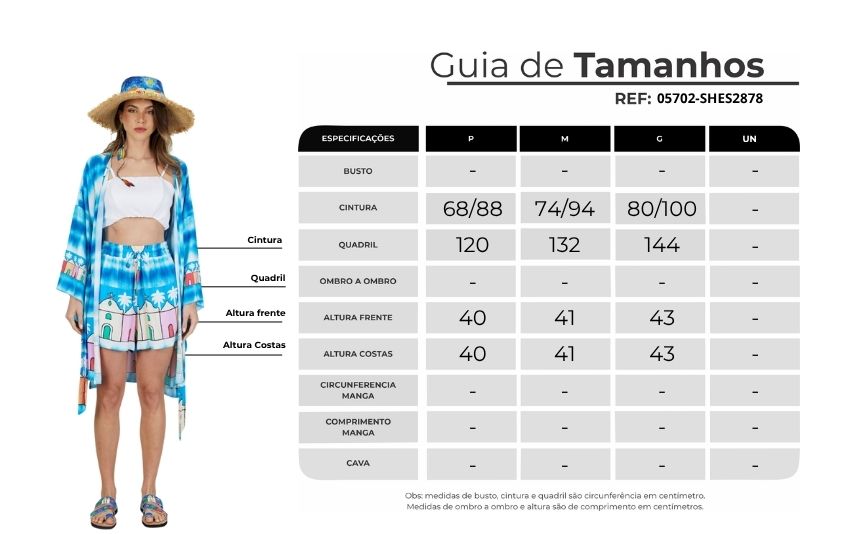 Shorts Azul Oxente Coleção Bahêa Yacamim Q5