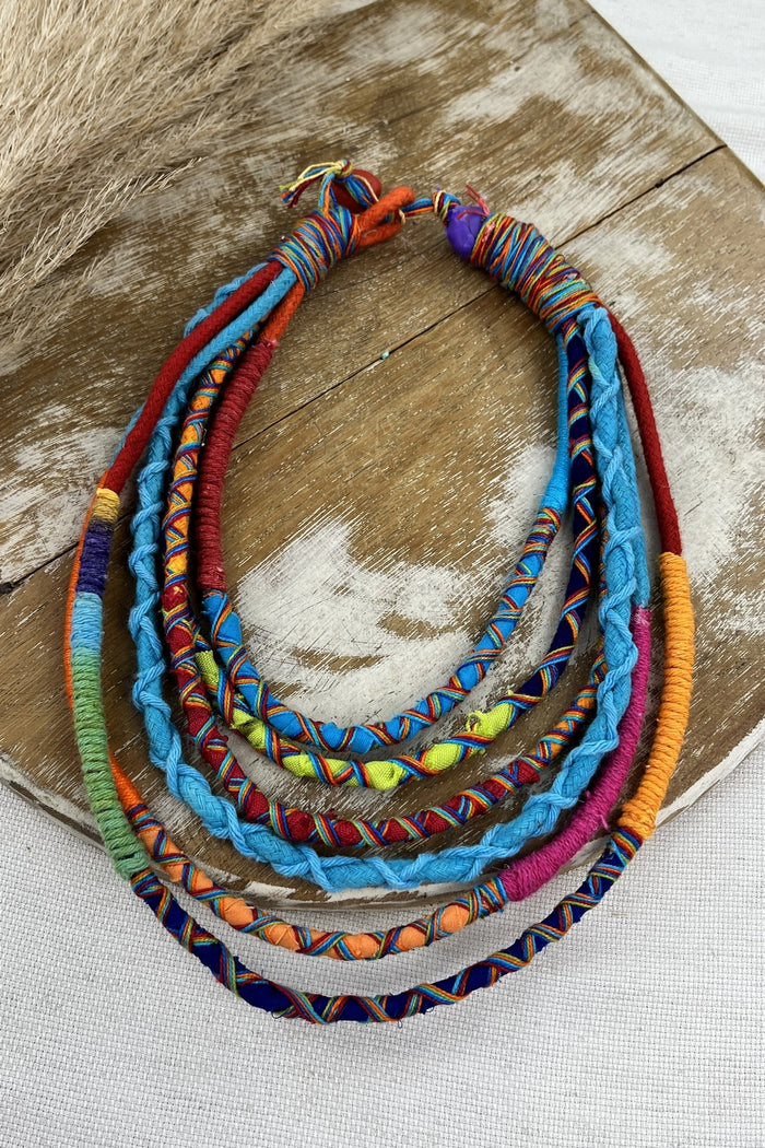 Handmade Yacamim Colorful Rope Necklace #211