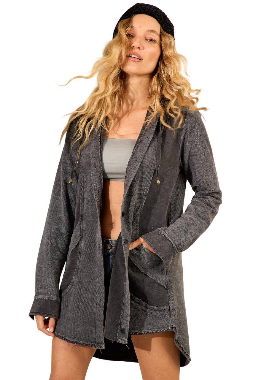 Yacamim Graphite Long Hoodie