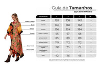 Yacamim J6 Loose Orange Printed Patchwork Kaftan