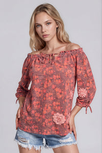 Bata Ciganinha 100% Algodão Paraty Rosa Estampado Yacamim B28