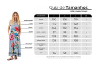 Blue Sleeveless Long Dress with Macaw Print Yacamim C7