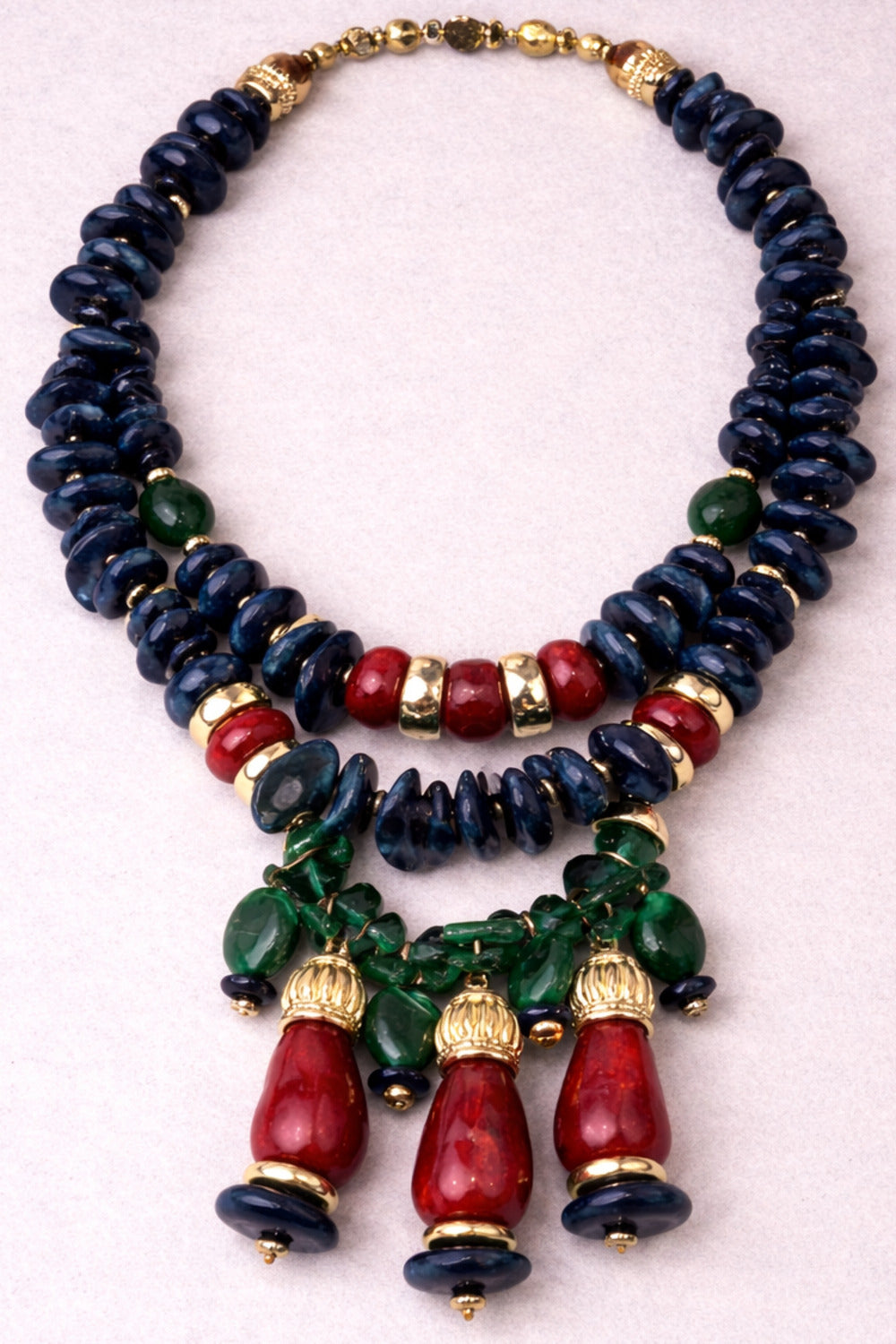 Colar Artesanal Com Mix De Pedras Yacamim #1016