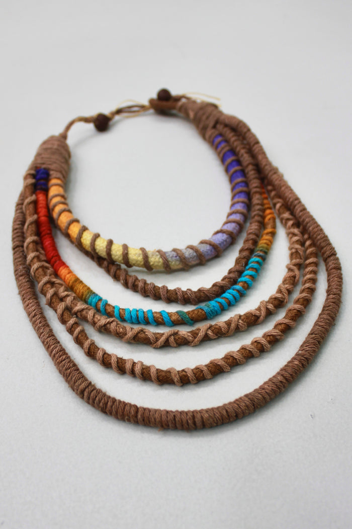 Handmade Yacamim Colorful Rope Necklace #390
