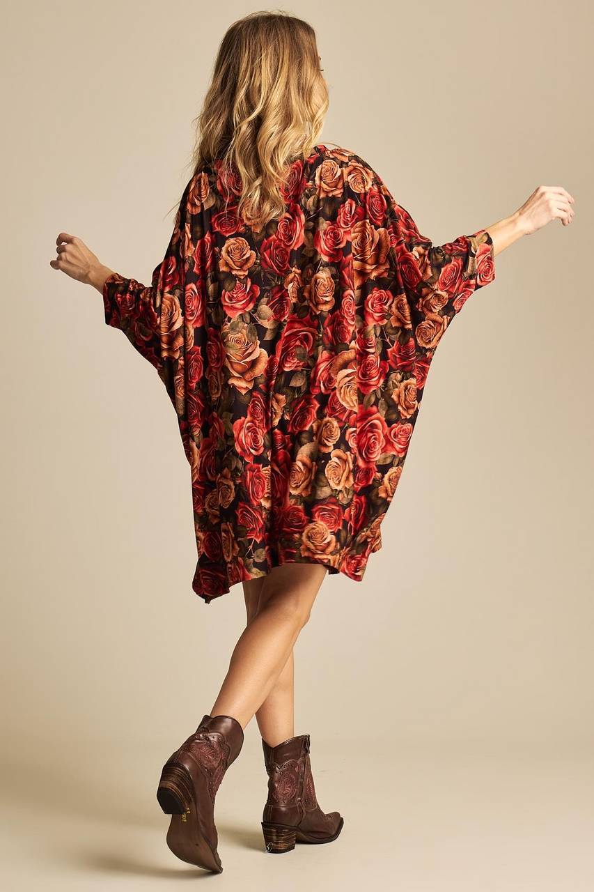 Loose Extended Tunic with Virgin Mary Print Yacamim B12
