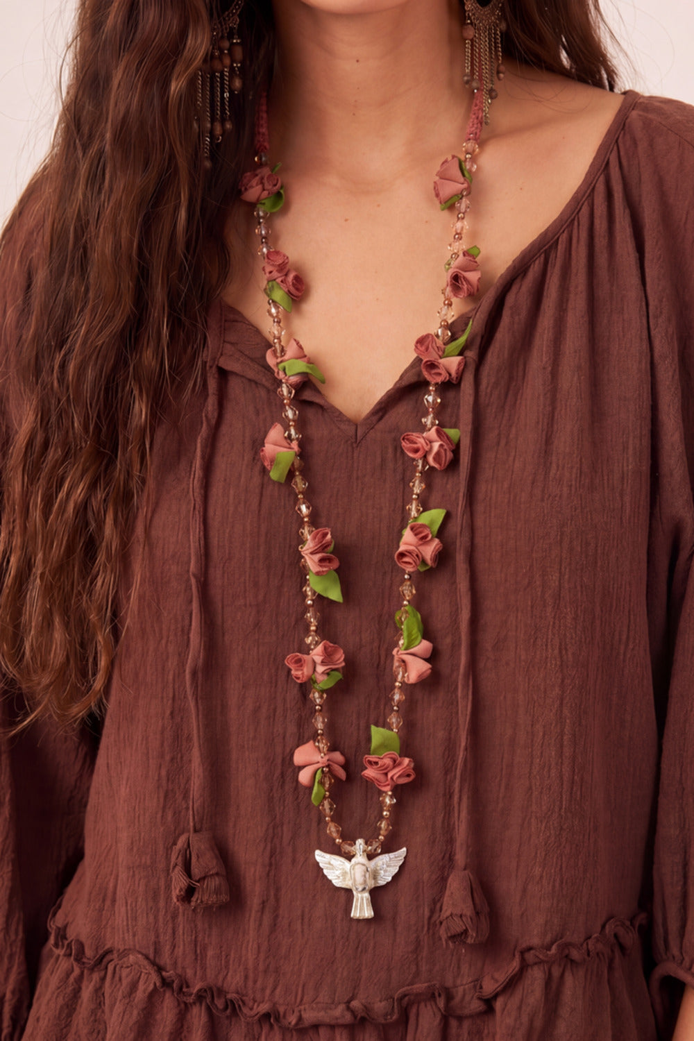 Spirit Holy Necklace Flowers Rose Yacamim #1041