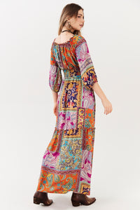 Long Paisley Print Yacamim Dress D17