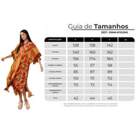 Kaftan Midi Com Mangas 3/4 Marrom Claro Patchwork Yacamim J4