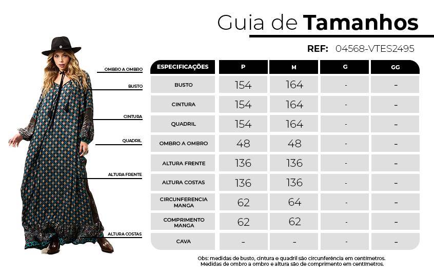 Yacamim D26 Printed Black Long Dress with Puffy Long Sleeves