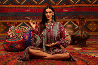 Yacamim Long Shirt with Puffy Sleeves and Paisley Print