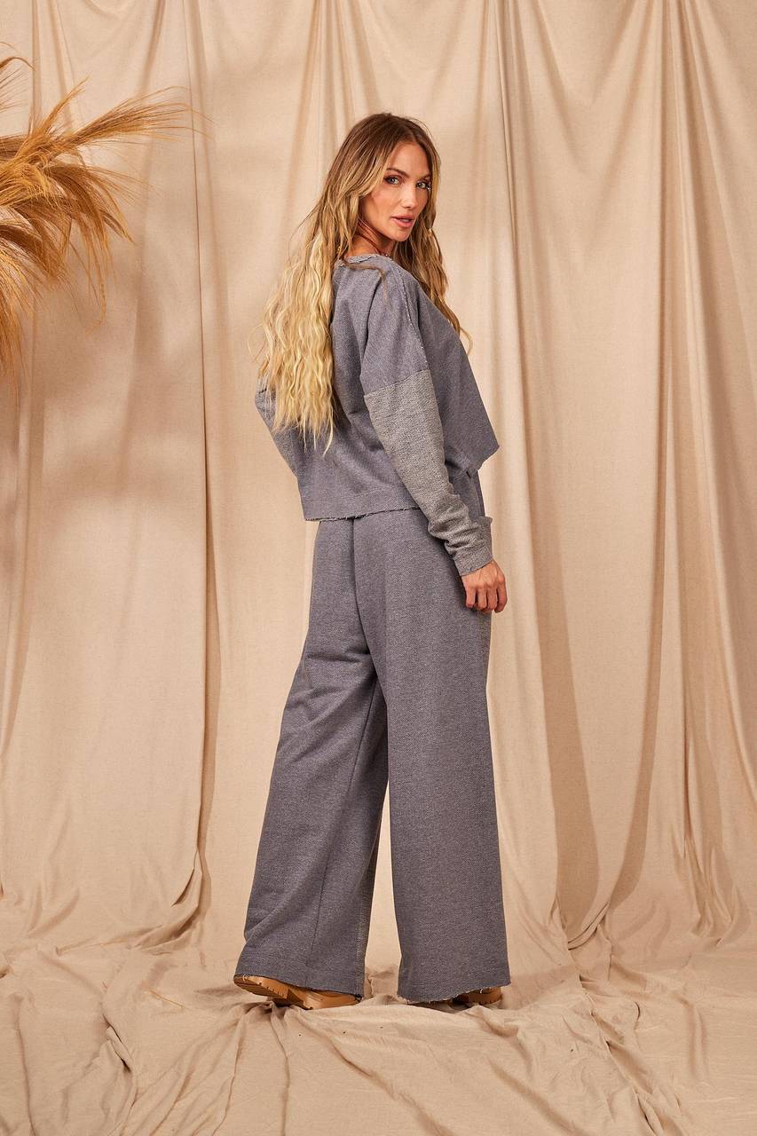 Yacamim Gray Sweatpants With Pockets