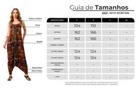 Harem Jumpsuit with Straps and Pockets Digital Batik Print Yacamim