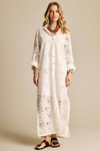 White Broderie Long Chemise Yacamim N4