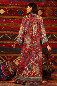Yacamim Long Shirt with Puffy Sleeves and Paisley Print