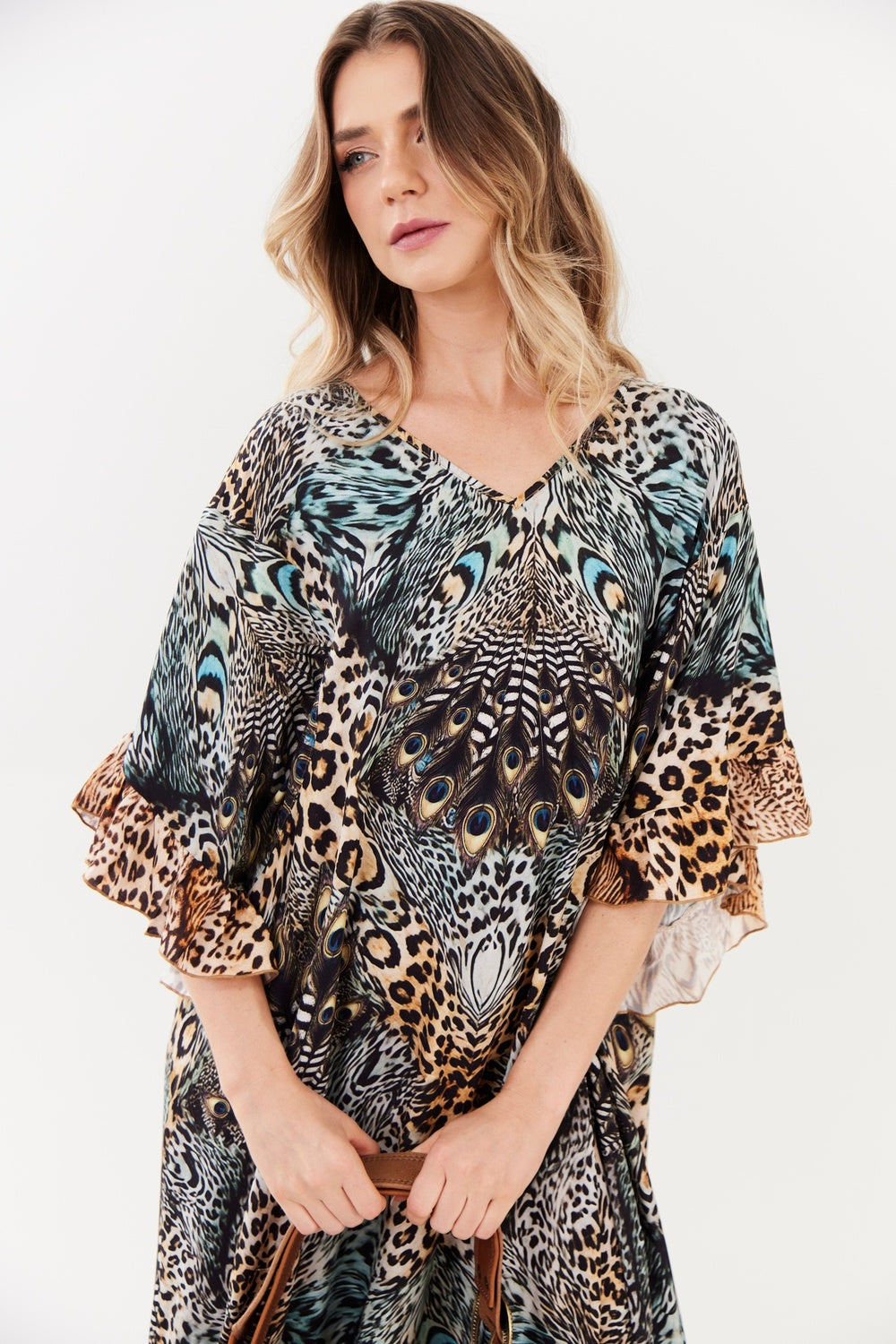Yacamim Animal Print Midi Kaftan J10