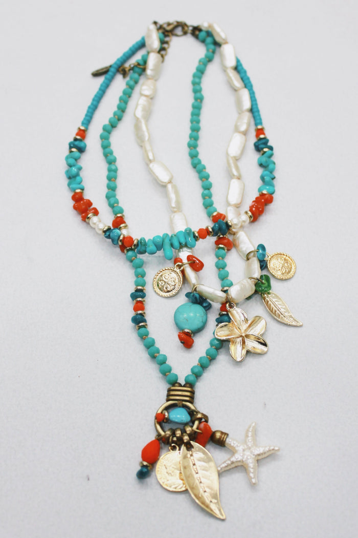 Handmade Yacamim Pendant Mix Necklace #508