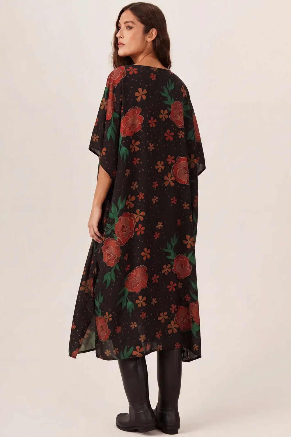 Kaftan Amplo Patchwork V Verde Yacamim J3