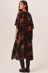 Kaftan Amplo Patchwork V Verde Yacamim J3