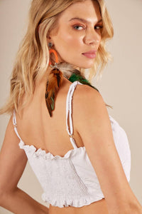 Yacamim White Lastex Polyester Top Band I1
