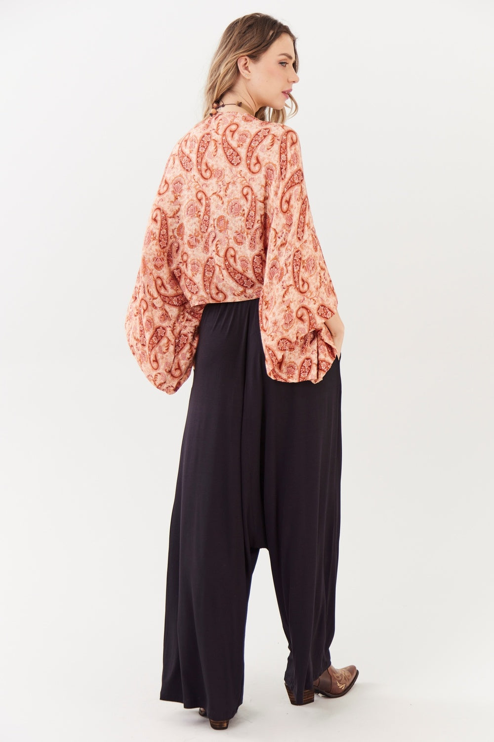 Yacamim I10 Black Harem Pants with Pockets
